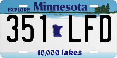 MN license plate 351LFD