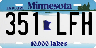 MN license plate 351LFH