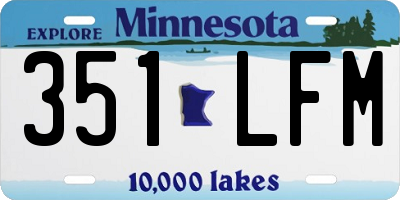 MN license plate 351LFM