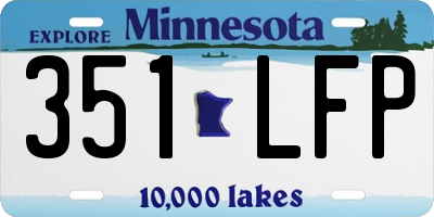 MN license plate 351LFP