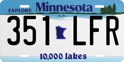 MN license plate 351LFR
