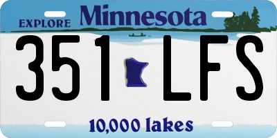 MN license plate 351LFS