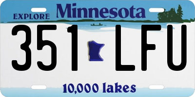MN license plate 351LFU