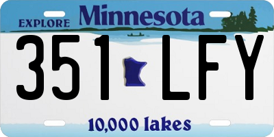 MN license plate 351LFY