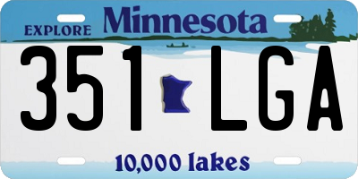 MN license plate 351LGA