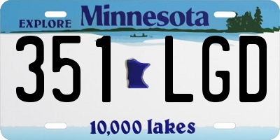 MN license plate 351LGD