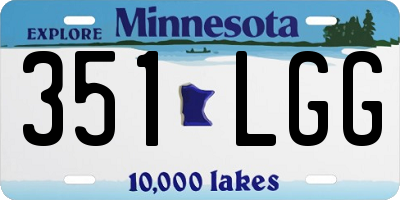 MN license plate 351LGG