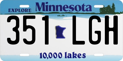 MN license plate 351LGH