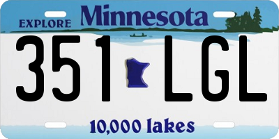 MN license plate 351LGL