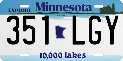 MN license plate 351LGY