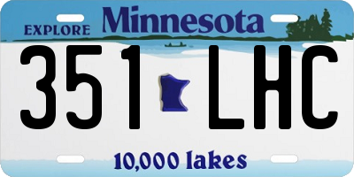 MN license plate 351LHC