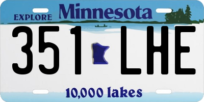 MN license plate 351LHE