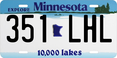 MN license plate 351LHL