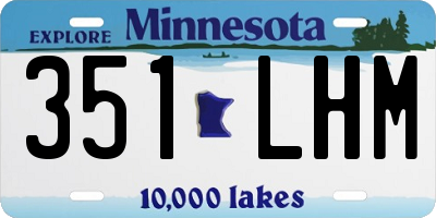 MN license plate 351LHM