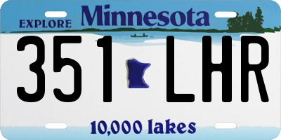 MN license plate 351LHR