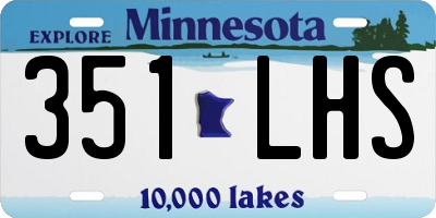 MN license plate 351LHS