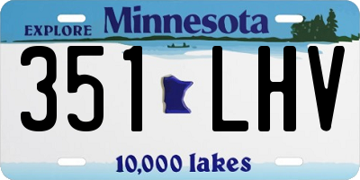 MN license plate 351LHV
