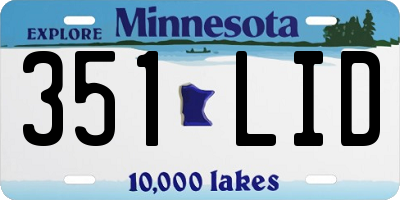 MN license plate 351LID