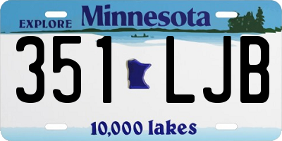 MN license plate 351LJB