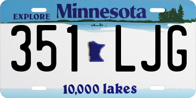 MN license plate 351LJG