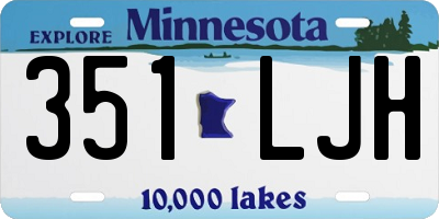 MN license plate 351LJH