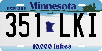 MN license plate 351LKI