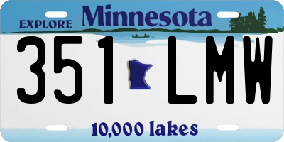 MN license plate 351LMW