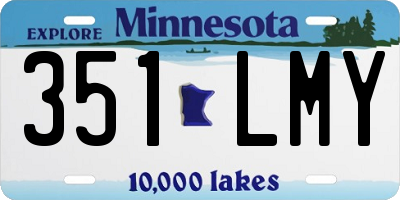 MN license plate 351LMY