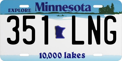 MN license plate 351LNG