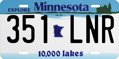 MN license plate 351LNR