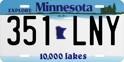 MN license plate 351LNY