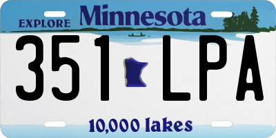 MN license plate 351LPA
