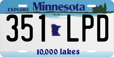 MN license plate 351LPD