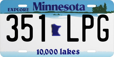 MN license plate 351LPG