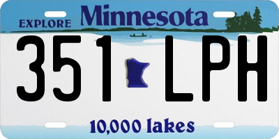 MN license plate 351LPH