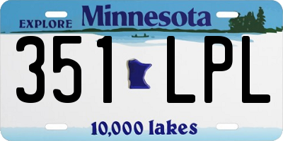 MN license plate 351LPL