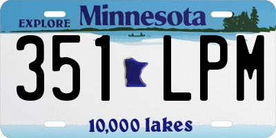 MN license plate 351LPM