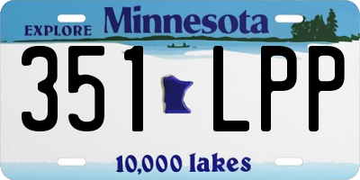 MN license plate 351LPP