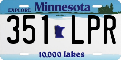 MN license plate 351LPR
