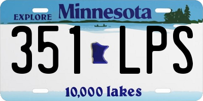 MN license plate 351LPS