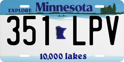 MN license plate 351LPV