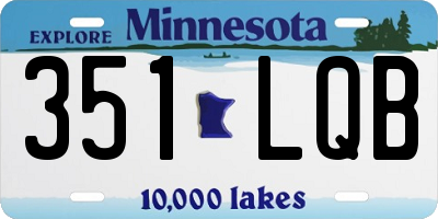 MN license plate 351LQB
