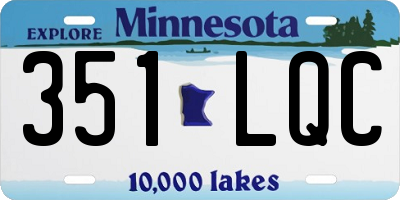 MN license plate 351LQC