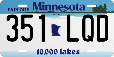 MN license plate 351LQD