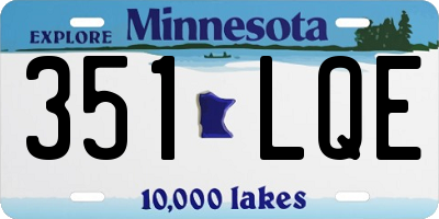 MN license plate 351LQE