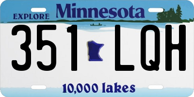 MN license plate 351LQH