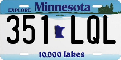 MN license plate 351LQL