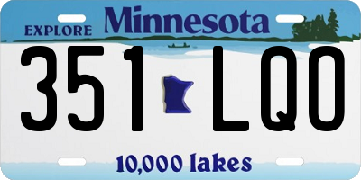 MN license plate 351LQO