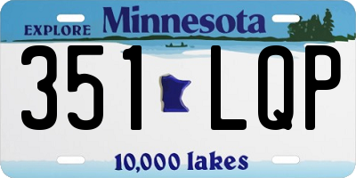MN license plate 351LQP