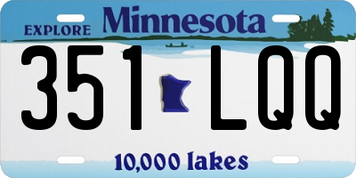 MN license plate 351LQQ